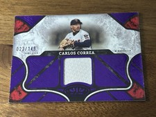 CARLOS CORREA 2025 TOPPS TIER ONE GAME-USED PATCH PURPLE /149 Twins / Astros