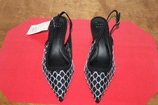 Women's Gigi Embellished Slingback Kitten Heels Black - A New Day - SIZE 6