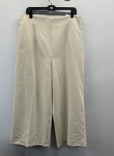 NWT Zara Women's Cream Wide Leg High Rise Stretch Trousers Size XXL