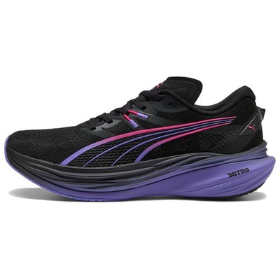 PUMA Deviate NITRO 3 Abrasion Resistant Low Top Running Shoes Men's Black MT