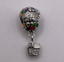 Adventure Is Out There Up House Balloon Dangle Charm Silver Tone - Replica