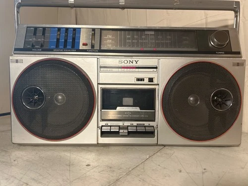 vintage sony cfs 500 cassette radio fm am boombox stereo