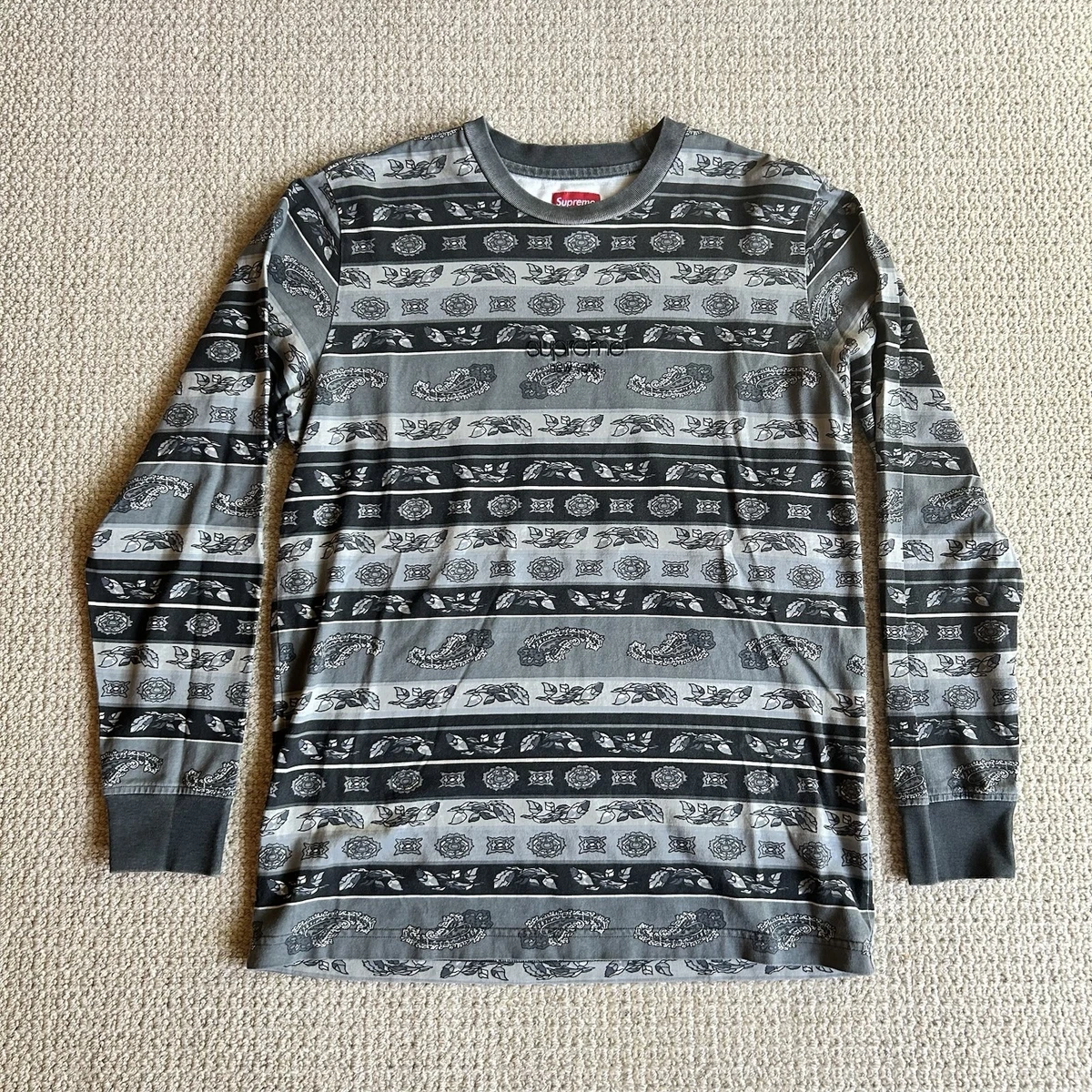 Supreme Printed Paisley Sweater Black Men