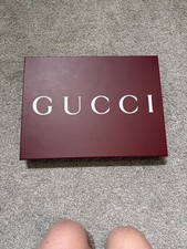 Authentic Gucci Burgundy Empty Gift Storage Box w Tissue 16 x12 x2