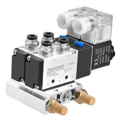 Elektrisches pneumatisches DoppelMagnetventil, 4V21008, DC24V, PT1/4, 5Wege, ...