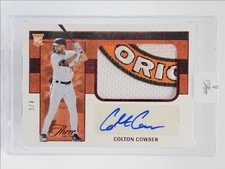 COLTON COWSER 2023 PANINI THREE AND TWO RPA ROOKIE PATCH RED RC AUTO /4 Q6053