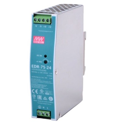 1Piece EDR-75-24 24V3.2A MW Switching power supply