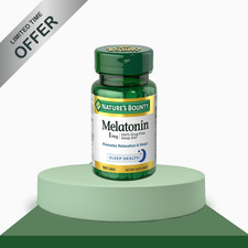 Nature's Bounty Melatonin, 100 Drug Free Sleep Aid, 1Mg, 180 Tablets