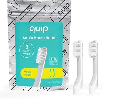 #ad Quip Sonic Toothbrush Replacement Heads for Adults 2 Pack Soft Bristles $9.99