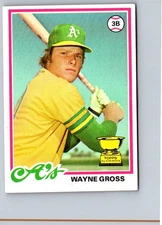 1978 Topps Wayne Gross #139 Oakland Athletics Baseball Card
