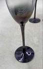 Clear Champagne Flute Long Blue Stem Pedestal Drinking Glass Lot Of 4 — photo 4