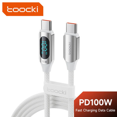 Toocki USB C zu USB C Kabel 100W mit Anzeige PD Schnell Ladegerät USB-C