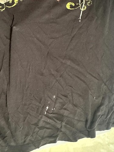 T-shirt donna grande Rock & Roll Hall of Fame nera buchi trafilati vernice - Foto 3 di 7