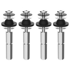 4 Pcs Universal Toilet Seat Bolts Kit Stainless Steel Extra Long Nuts Rubber
