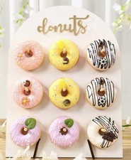 Donut Doughnut Wall Stand Wooden Party Wedding Favour Birthday Sweet Candy Cart
