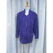 1990 Genuine Suede Purple Blazer jacket, Italy