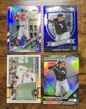 Andrew Vaughn Rookie Card Lot (4) (Base, Blue Velocity Prizm & Purple Refractor)