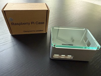 anidees Aluminium Extra High Pi Gehäuse für Raspberry Pi 5 - Silber