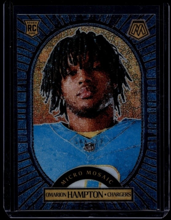 2025 Panini Mosaic Football Omarion Hampton #11 RC Rookie Micro Mosaic