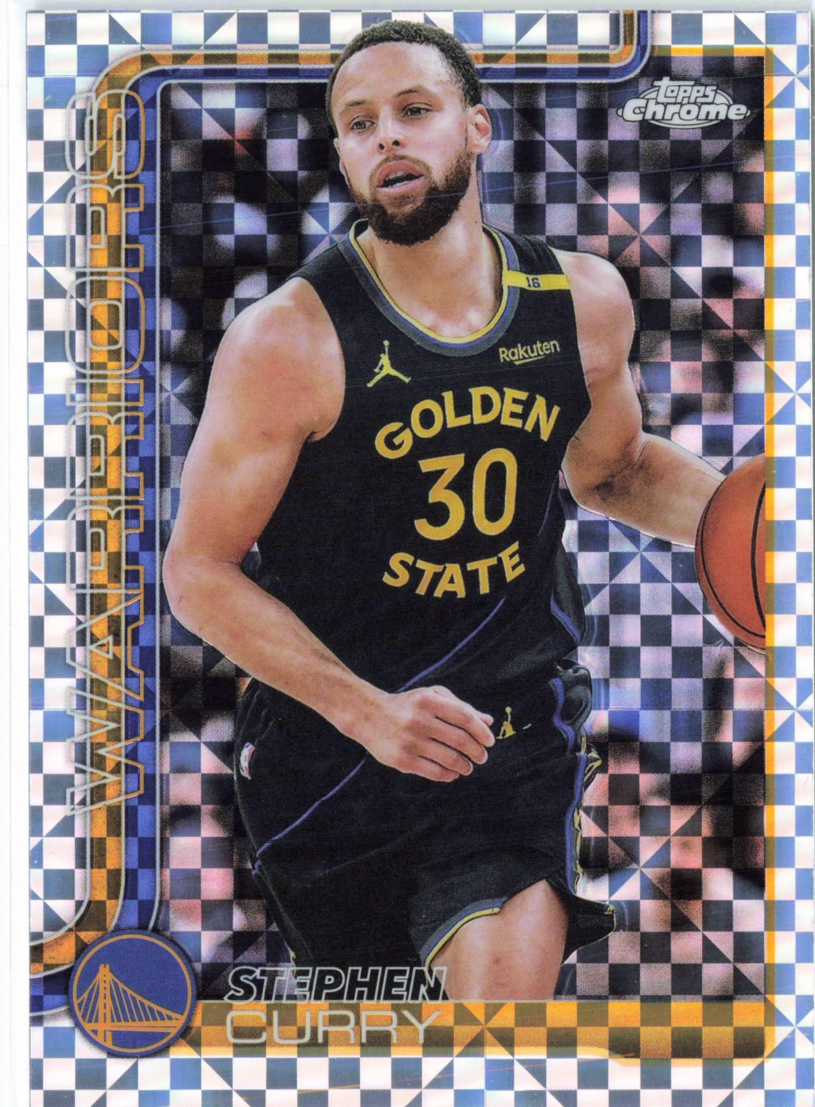 2025-26 Topps Chrome #201 Stephen Curry X-Fractor