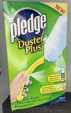 PLEDGE DUSTER Plus M1 Handle 2 Disposable Dusters 1 Multi-Surface Spray NEW NOS