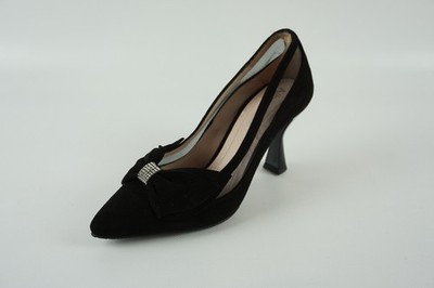 Alba Moda Pumps Schuhe Damen Größe 37 Schwarz Elegant Schleife High Heels