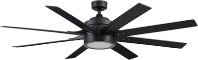 Ceiling Fans Xerxes Modern 62 Inch Ceiling Fan with Light, Remote Control Fan, L