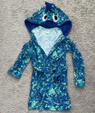 Member  s Mark Kid  s Dino Swim Robe Size Small 6/7 Blue