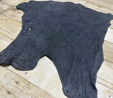 BLUE Safari Genuine African Cape Buffalo Hide Skin syncerus caffer Leather 141