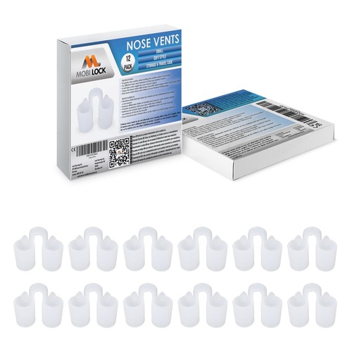 Nose Relief Nasal Dilator - Pack of 12 Small Size Soft Silicone Vents