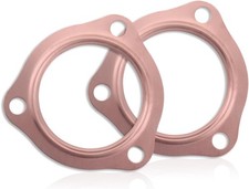 2 Pcs Car Copper Header Exhaust Collector Gaskets 2.5 Car Exhaust Manifold Int