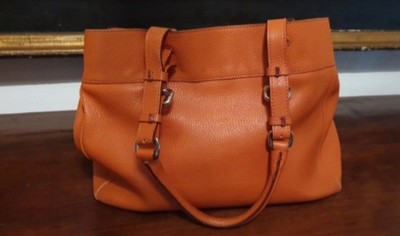 Orange Ledertasche Meerjungfrau Milano mit abnehmbarer Innentasche