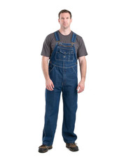 Berne Heritage Unlined Washed Denim Bib Overall - Multiple Sizes