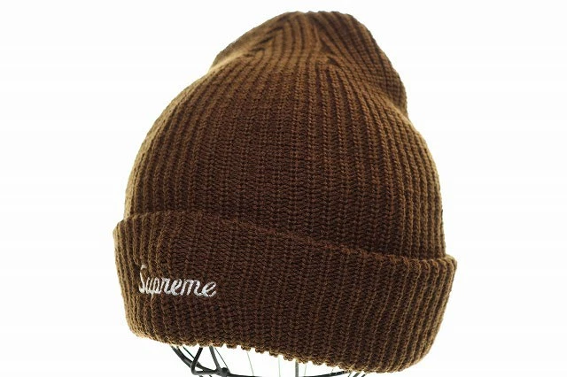【Chapeau】SUPREME 22AW LOOSE GAUGE BEANIE MARRON logo écriture loose gauge beanie tricot