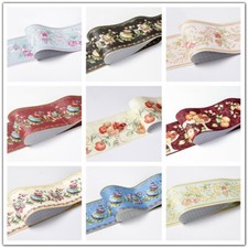 Self Adhesive Wall Skirting Border Sticker Waterproof Wallpaper Floral 5M