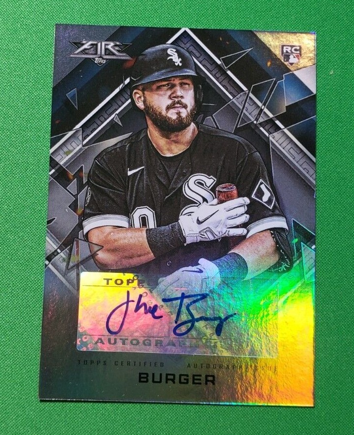 2022 Topps Fire Jake Burger AUTO  RC #FA-JB   Chicago White Sox
