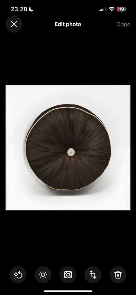 Luxury Jeff Banks Art Deco Round Cushion Set – Brown (4 Pieces) - Image 2 of 2