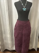 JACQUELINE FERRAR VTG Womens Western Core Cowgirl Core Leather Suede Skirt SZ 10