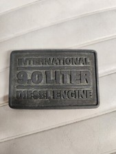 International 9.0 liter diesel engine belt buckle IH harvester rare