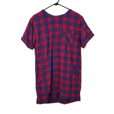 Madewell Mini Dress Womens Medium Multicolor Cotton Edina Plaid Short Sleeve