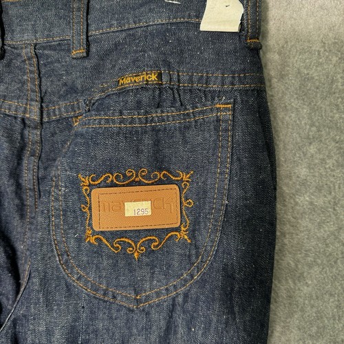 Vintage Maverick Jean Women 14 Dark Wash High Rise Straight Leg Denim Pants - Picture 13 of 24