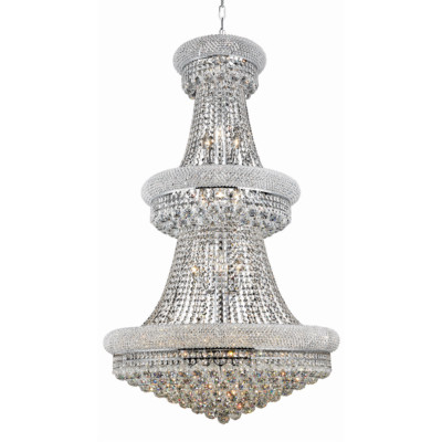 K9 Crystal Chandelier Large Chrome Foyer Living Dining Room 32 Light Fixture 50''