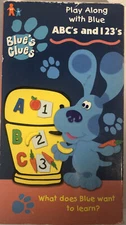 1-Blue's Clues ABC's and 123's What does Blue want to learn?VHS 1999-RARE-SHIP24
