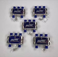 Cabletronix 4-Way Ctlbd-4 Splitter 5-2300 Mhz One Port Power Passing - 5 Pack