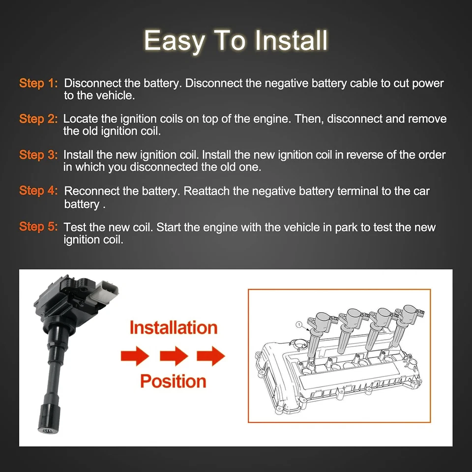 2X Ignition Coil+Plugs for 1999-2001 Suzuki Esteem L4 1.6L 2007-2017 Swift UF280 - Imagem 3 de 4