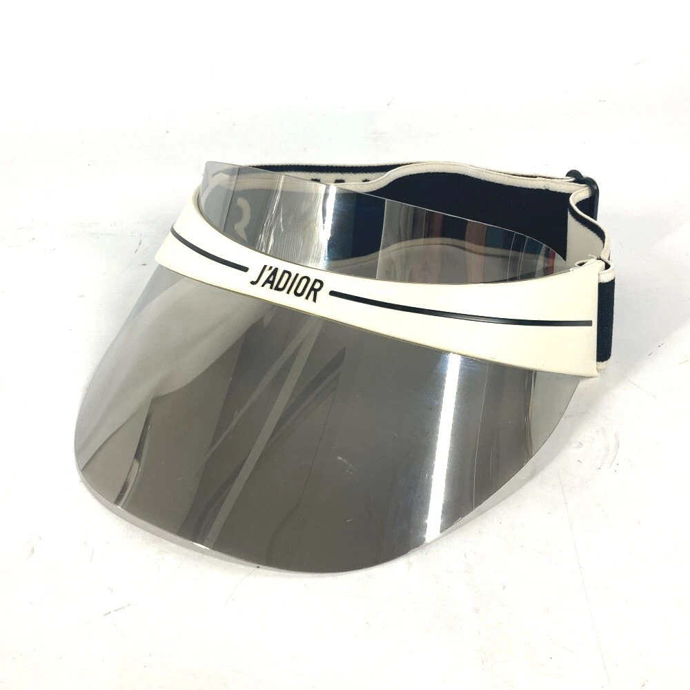Chapeau Dior CHRISTIAN DIOR CLUB logo pare soleil plastique blanc