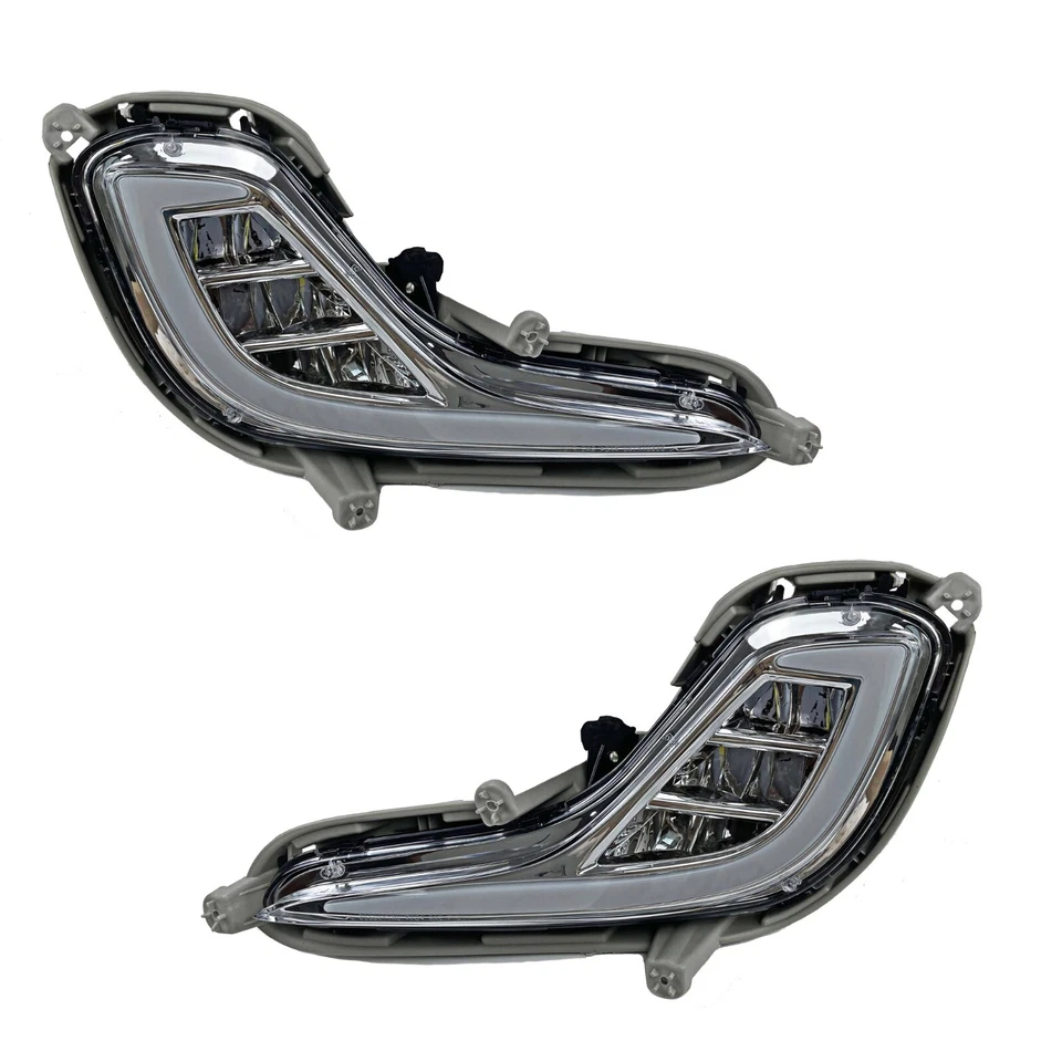 Fog Lights LED Front Bumper Lamps For 2012-2017 Hyundai Accent with DRL+Wiring Foto 3 de 4