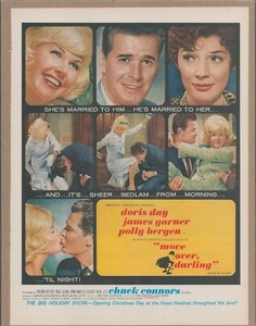 1963 MOVE OVER DARLING Doris Day Original Vintage Color Movie Promo Ad