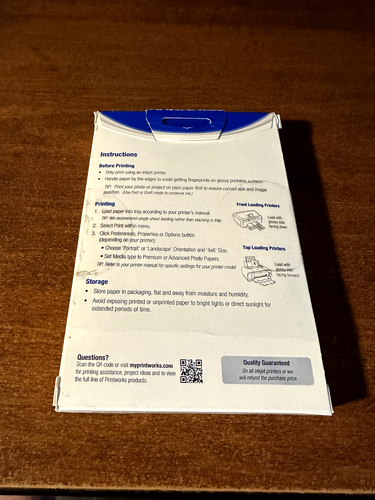 Print Works High Gloss Photo Paper. 60 Sheets 8.5mil 4x6 New - 第 2/2 張圖片
