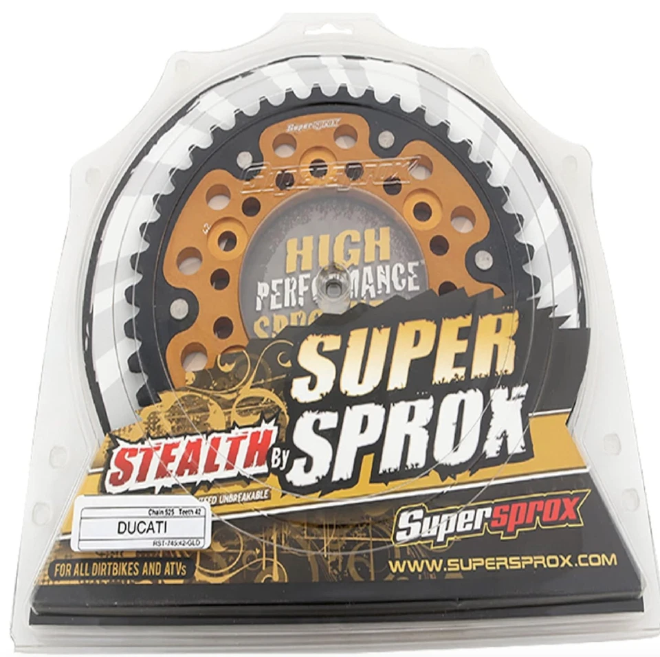 Supersprox - Roda dentada furtiva dourada, 42T, corrente tamanho 525, Rst-745-42-Gld - Imagem 4 de 4